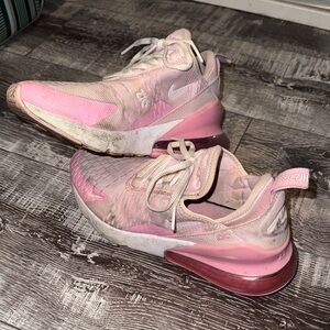 Nike Women's Pink and White Sneakers